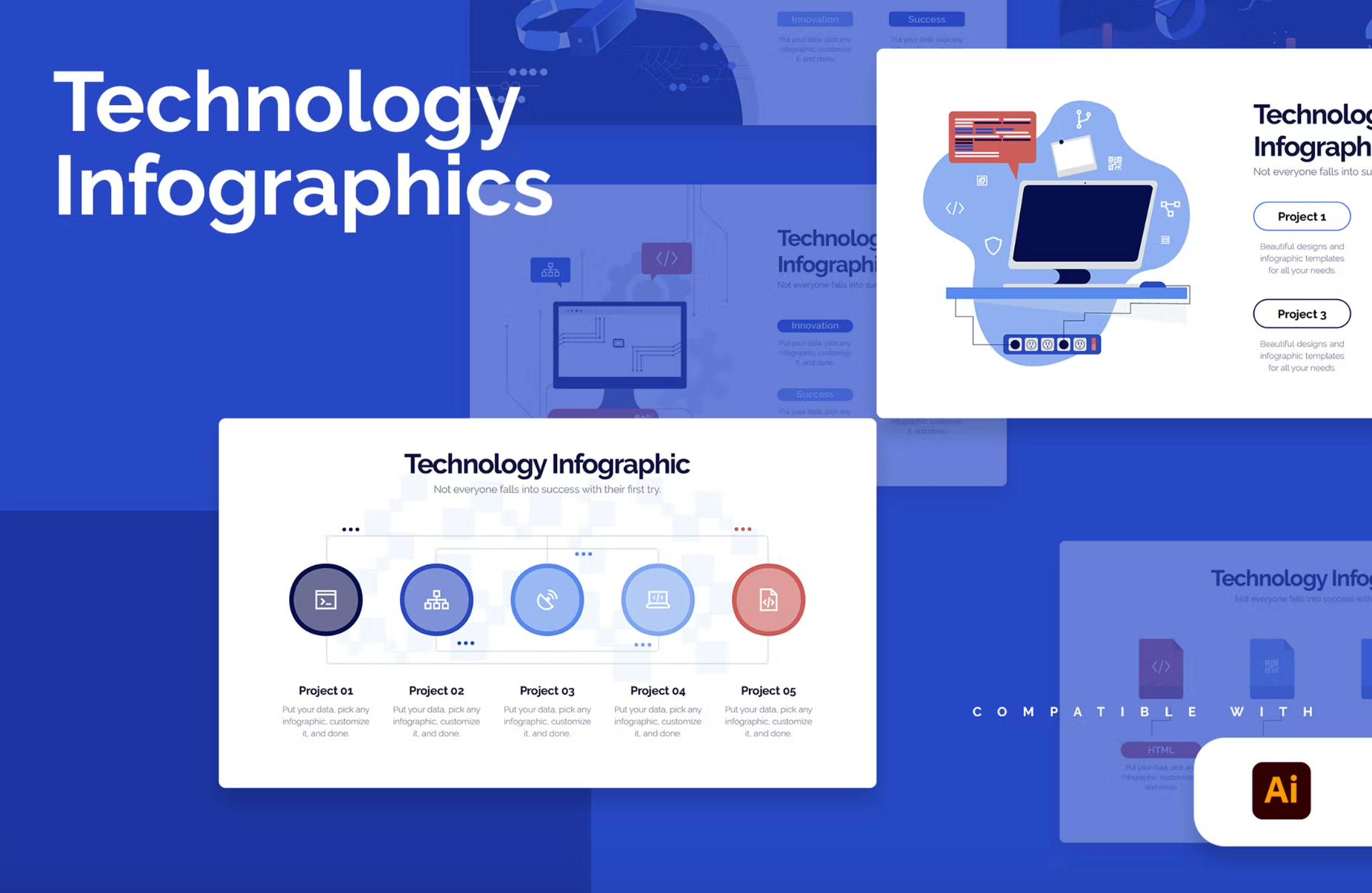 280Business Technology Illustrator Infographics - whaledesign