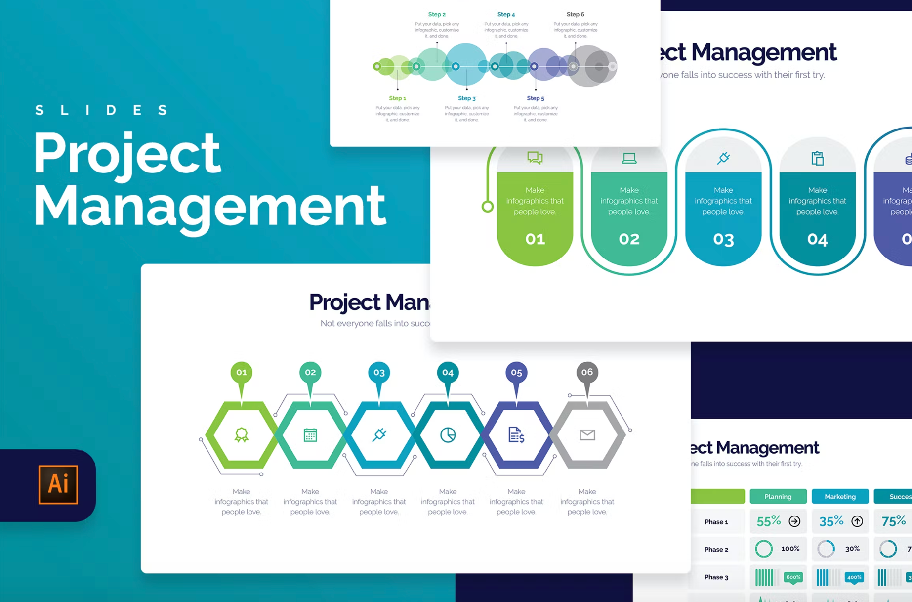 282Project Management Illustrator Infographics - whaledesign