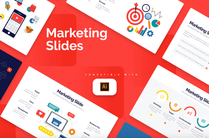 286Business Marketing Slides Illustrator Infographics - whaledesign