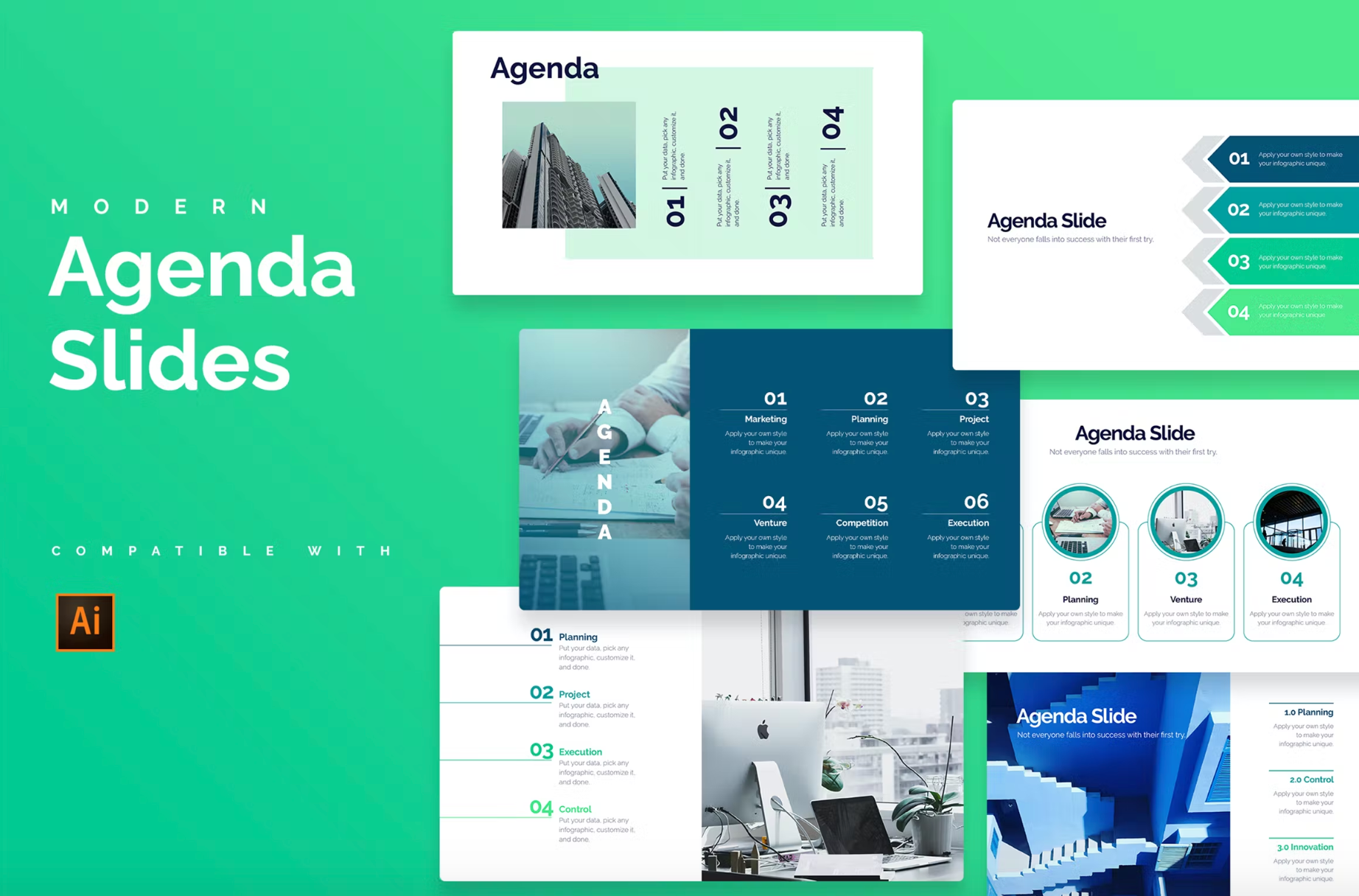 290Business Agenda Illustrator Infographics - whaledesign