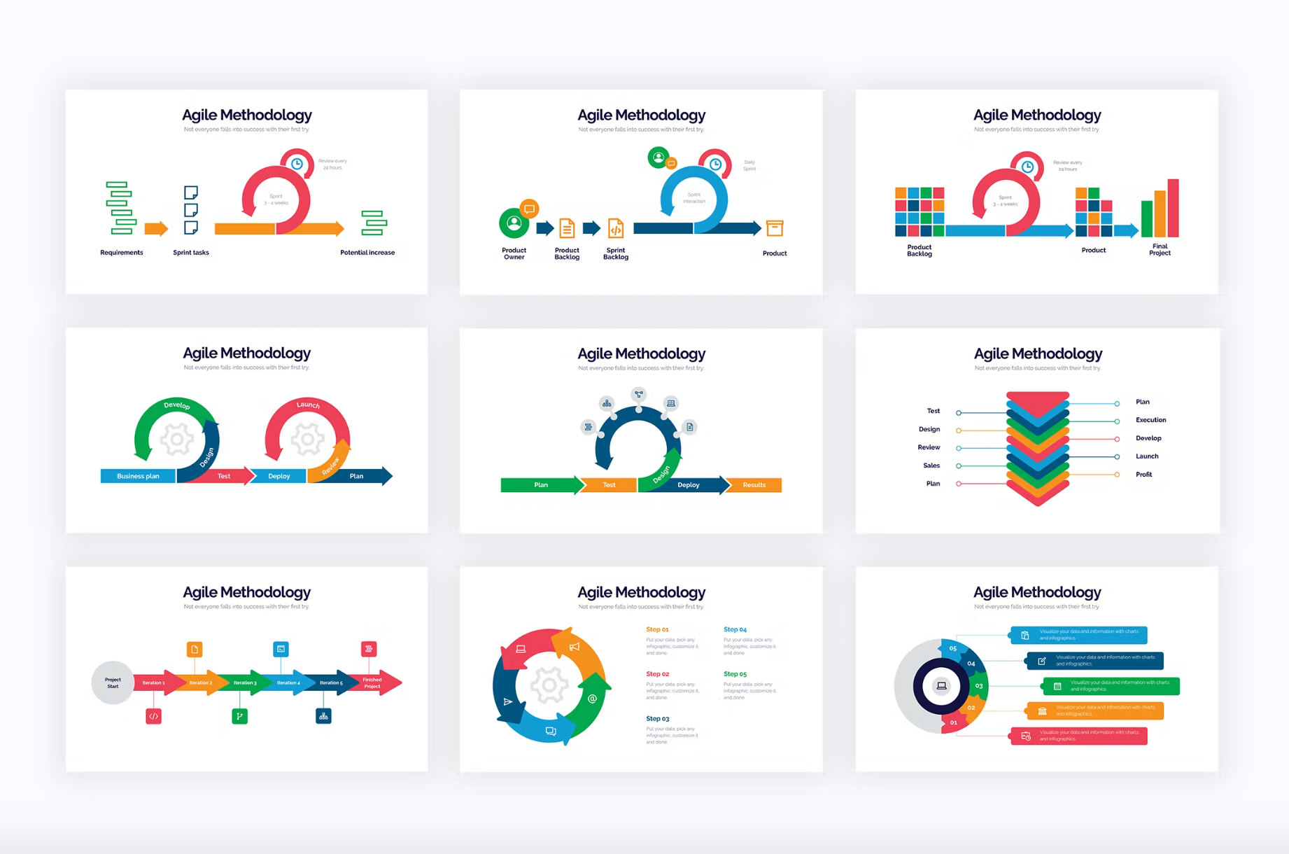 291Business Agile Diagrams Illustrator Infographics - whaledesign