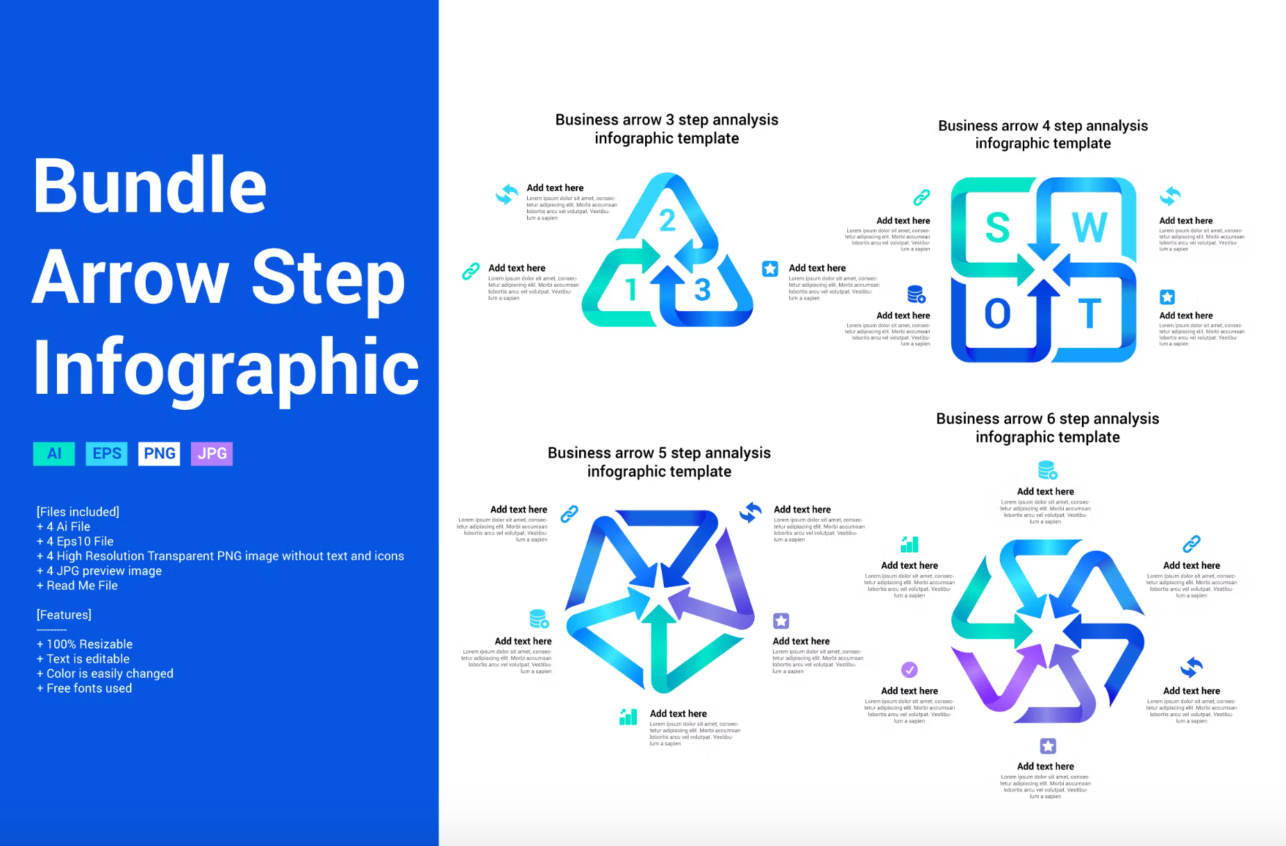 292Bundle Arrow Step Infographic - whaledesign