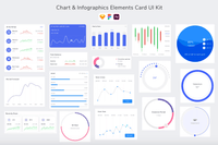 311Chart & Infographics Elements Card UI Kit - whaledesign