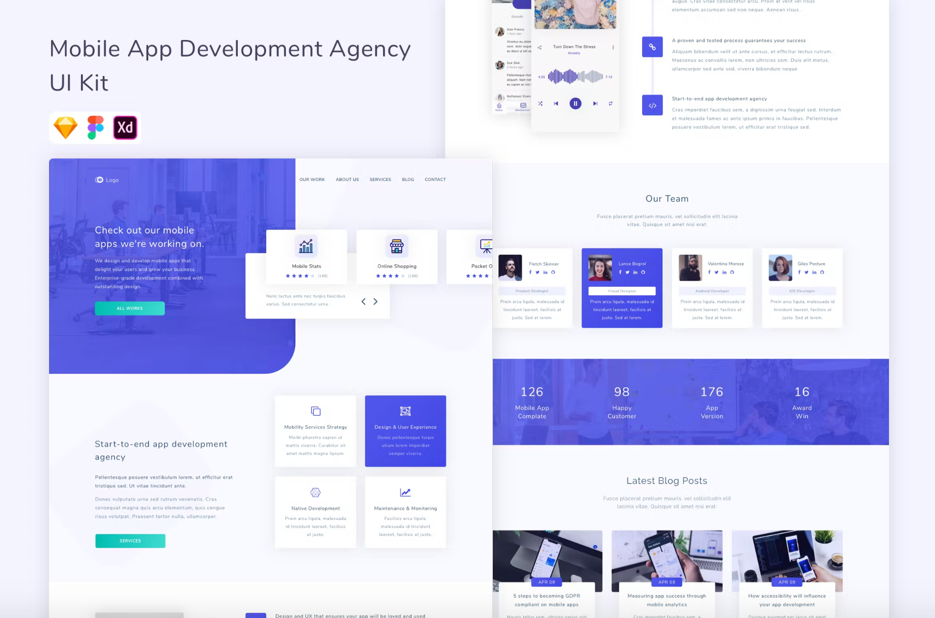 313Mobile App Development Agency UI Kit - whaledesign