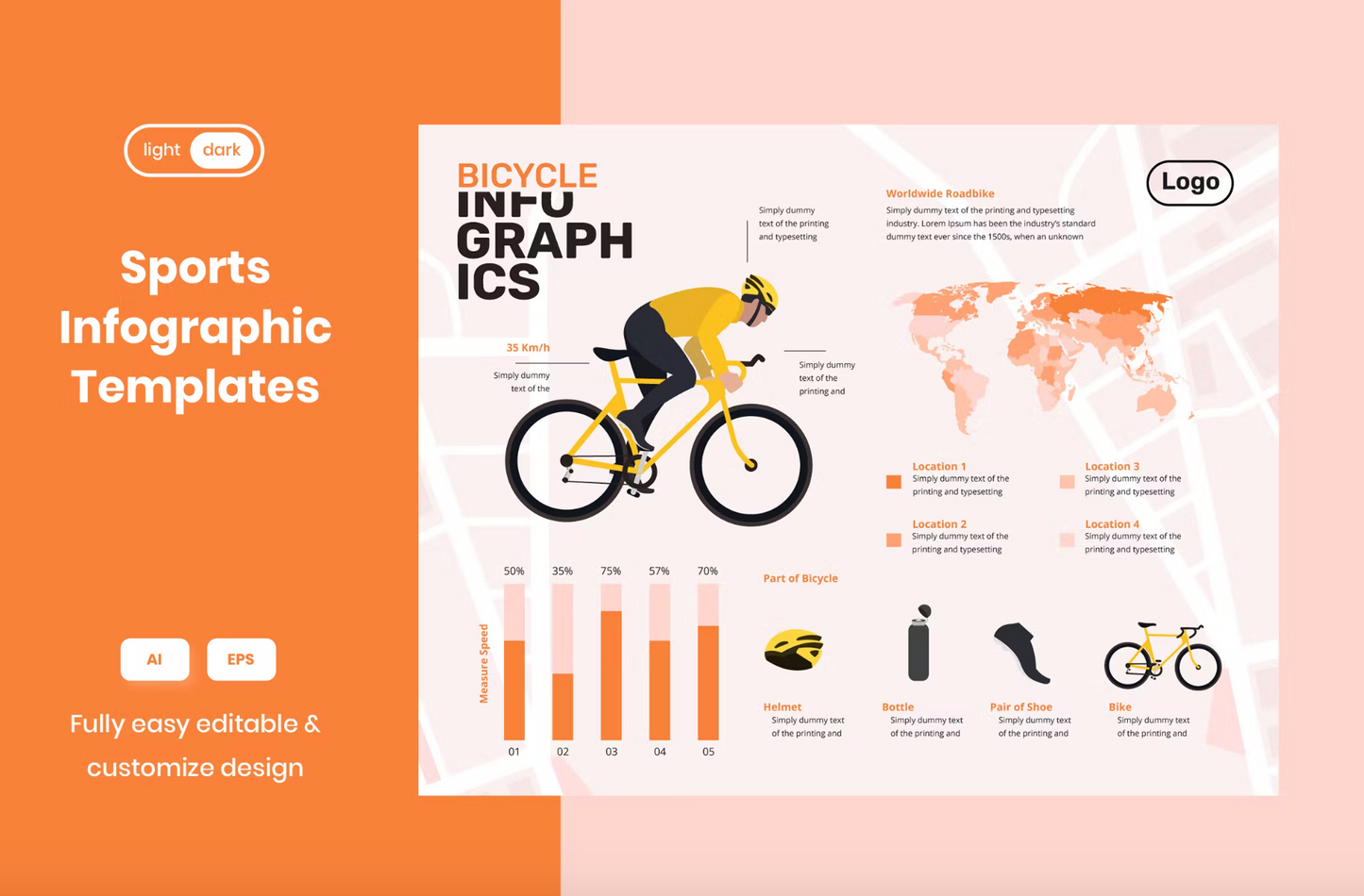 317Sport Infographic Template for Road Bike - whaledesign