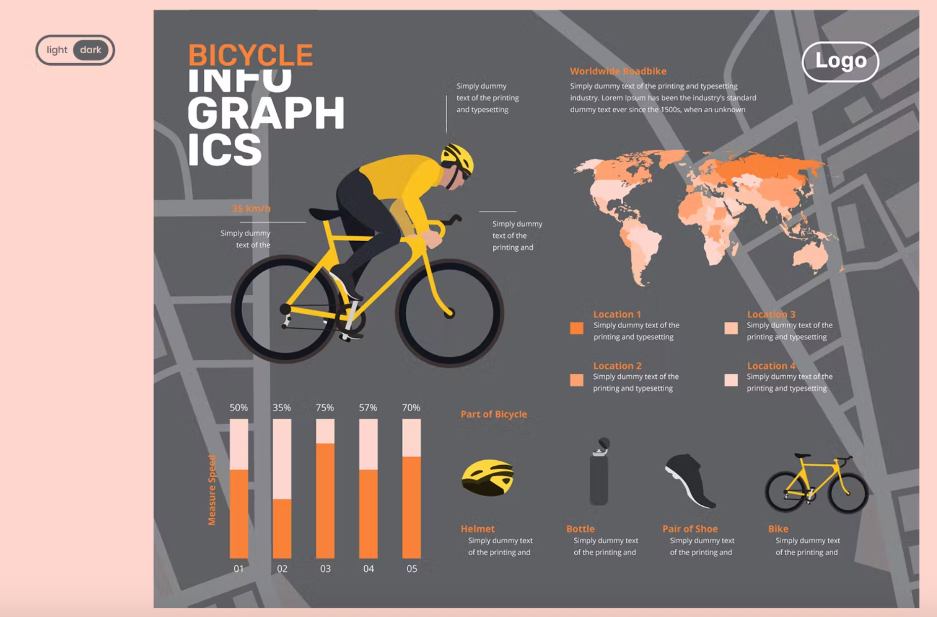 317Sport Infographic Template for Road Bike - whaledesign