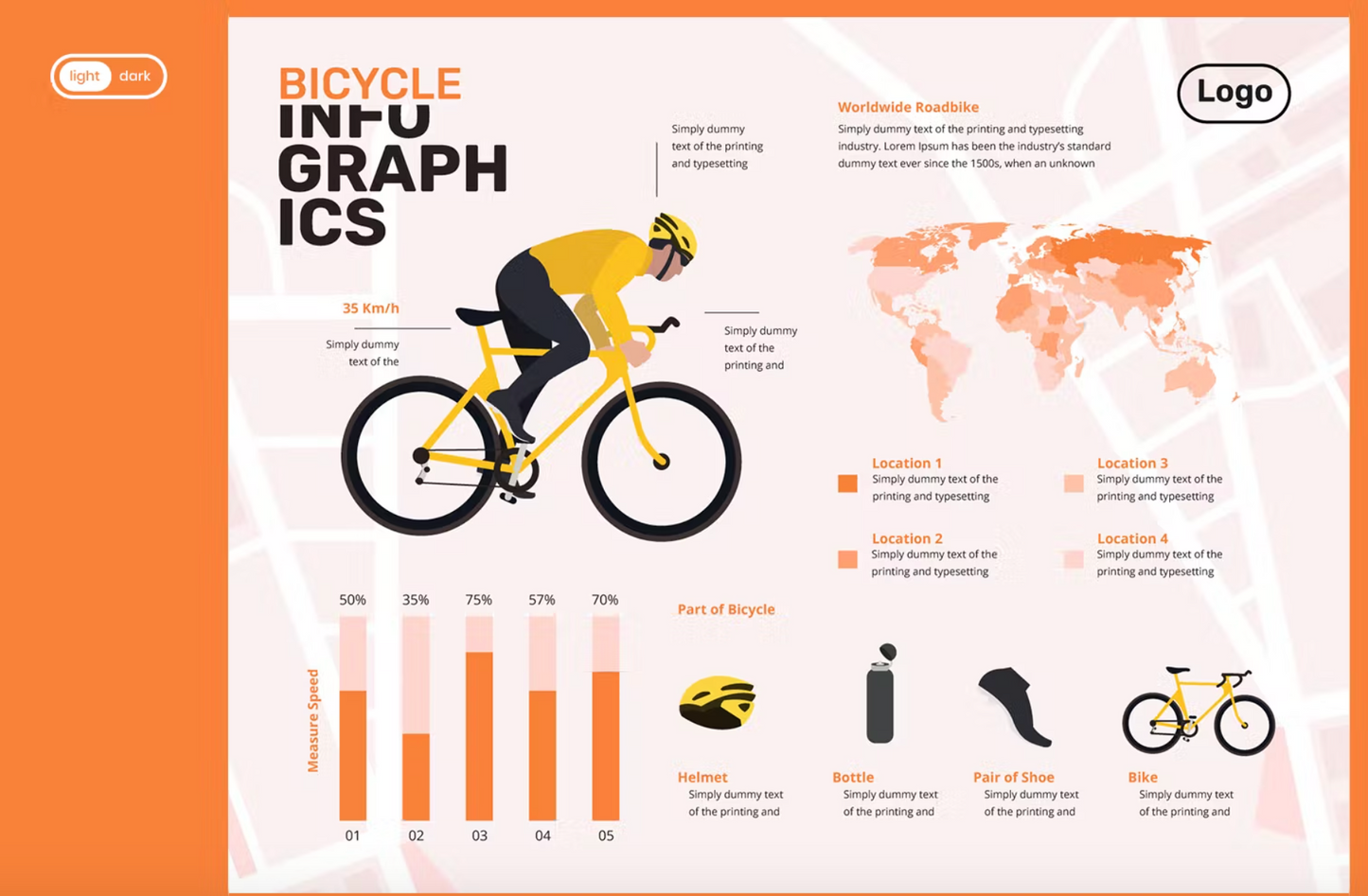 317Sport Infographic Template for Road Bike - whaledesign