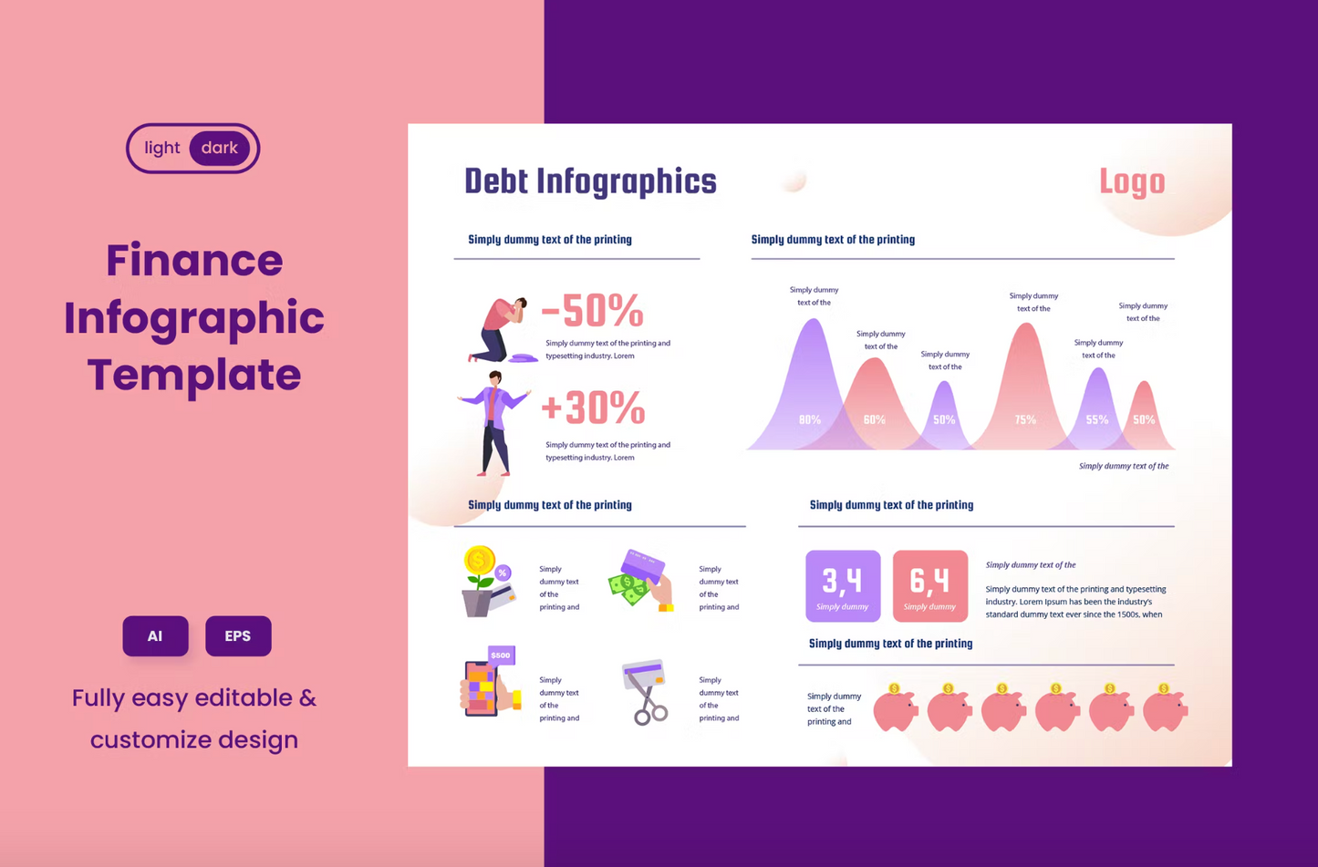 318Infographic Template: Debt - whaledesign