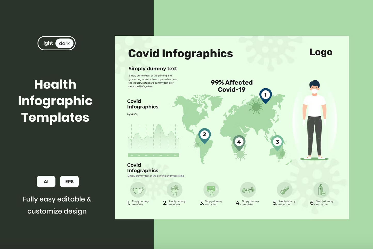 320Healthcare Infographic Template : Covid - whaledesign