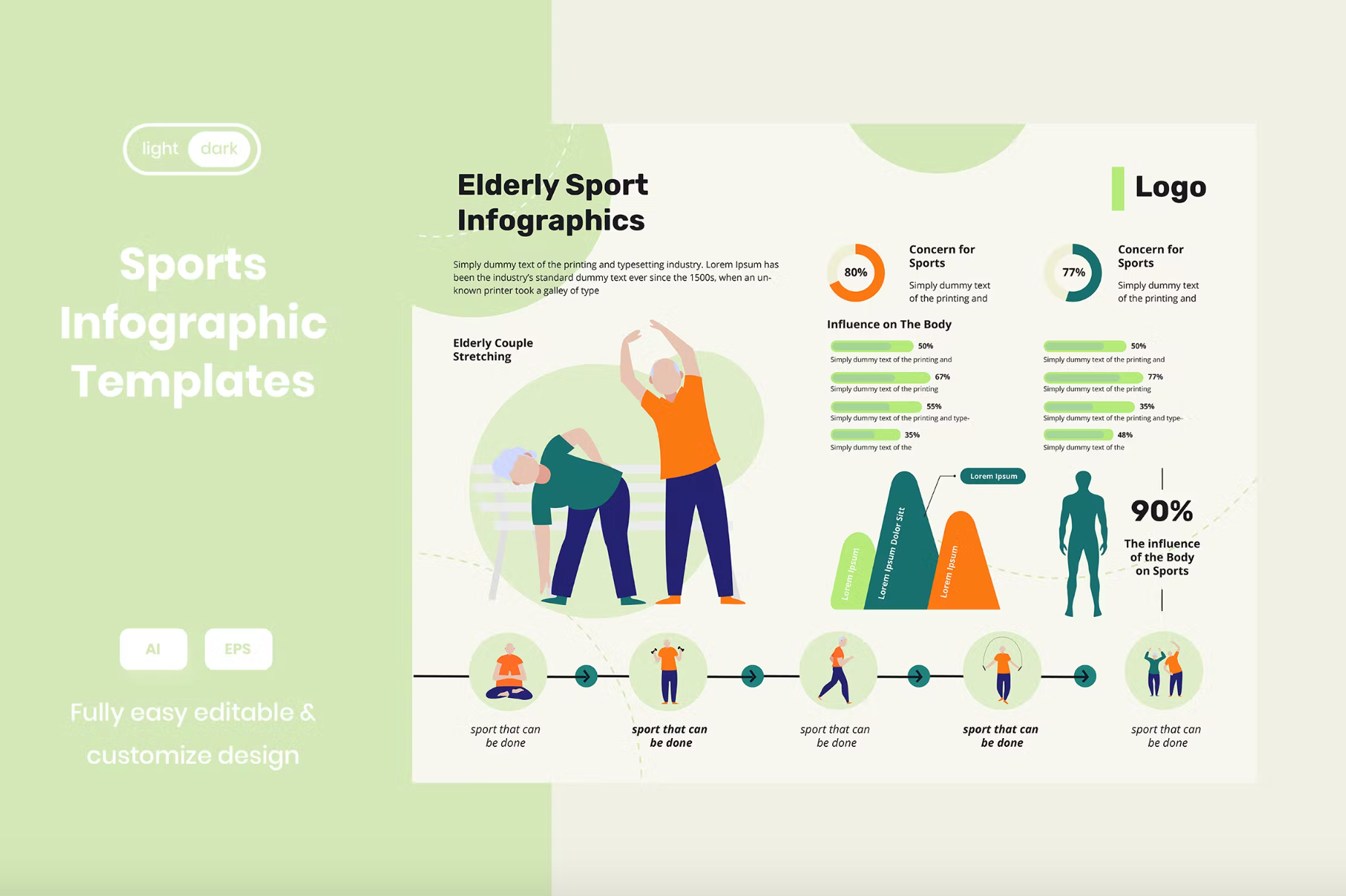 323Sport Infographic Template for Elderly People - whaledesign