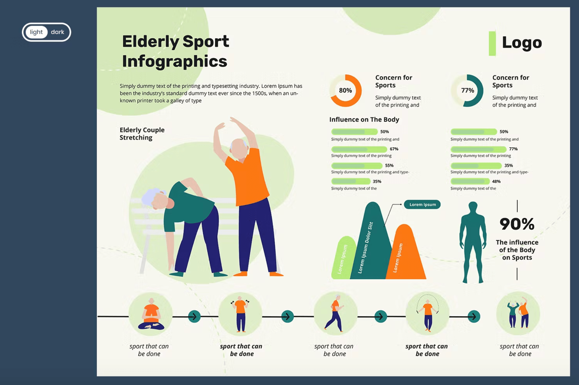 323Sport Infographic Template for Elderly People - whaledesign