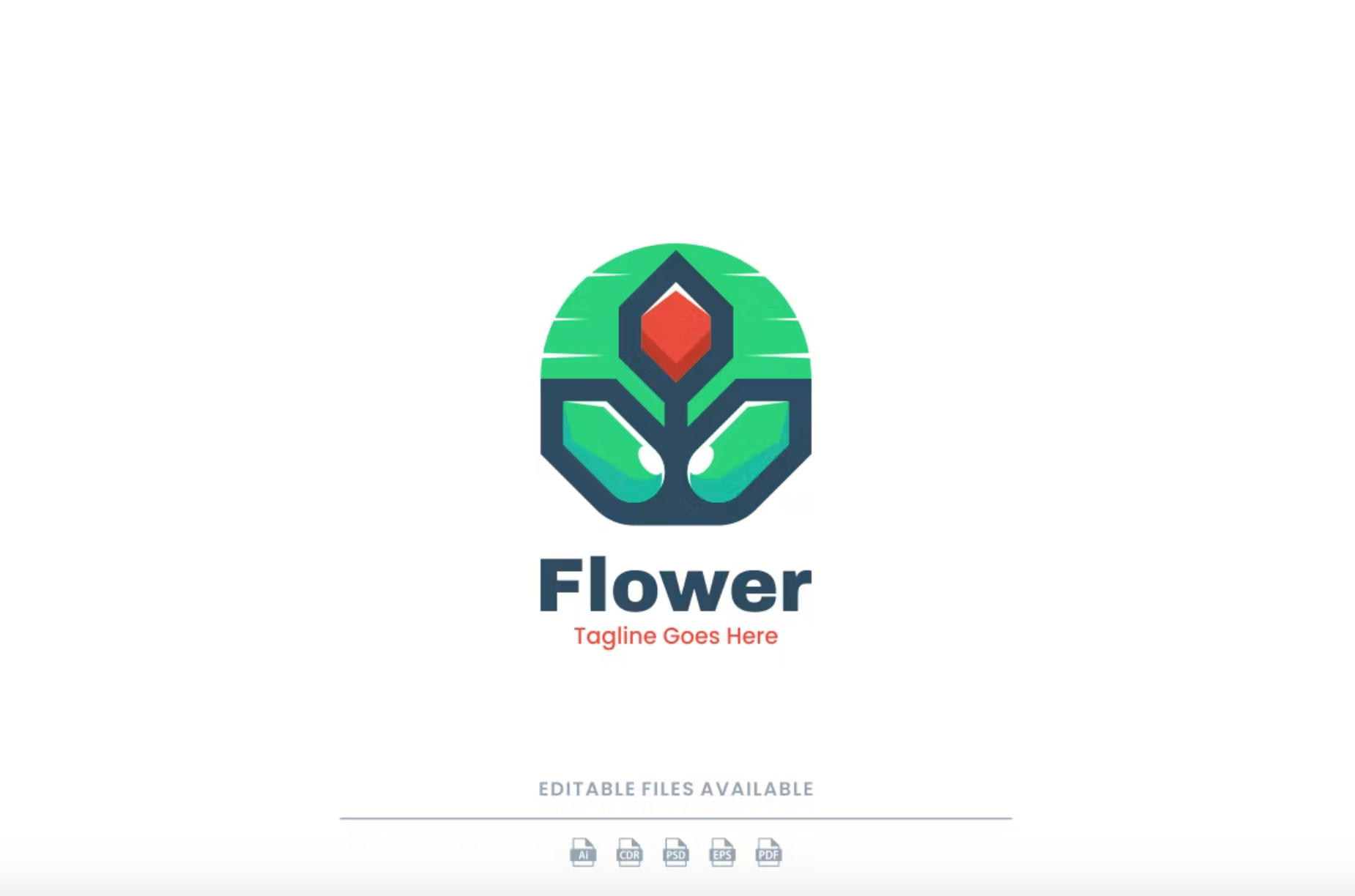 324Flower Simple Mascot Logo - whaledesign