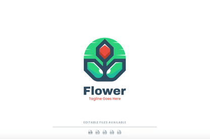 324Flower Simple Mascot Logo - whaledesign
