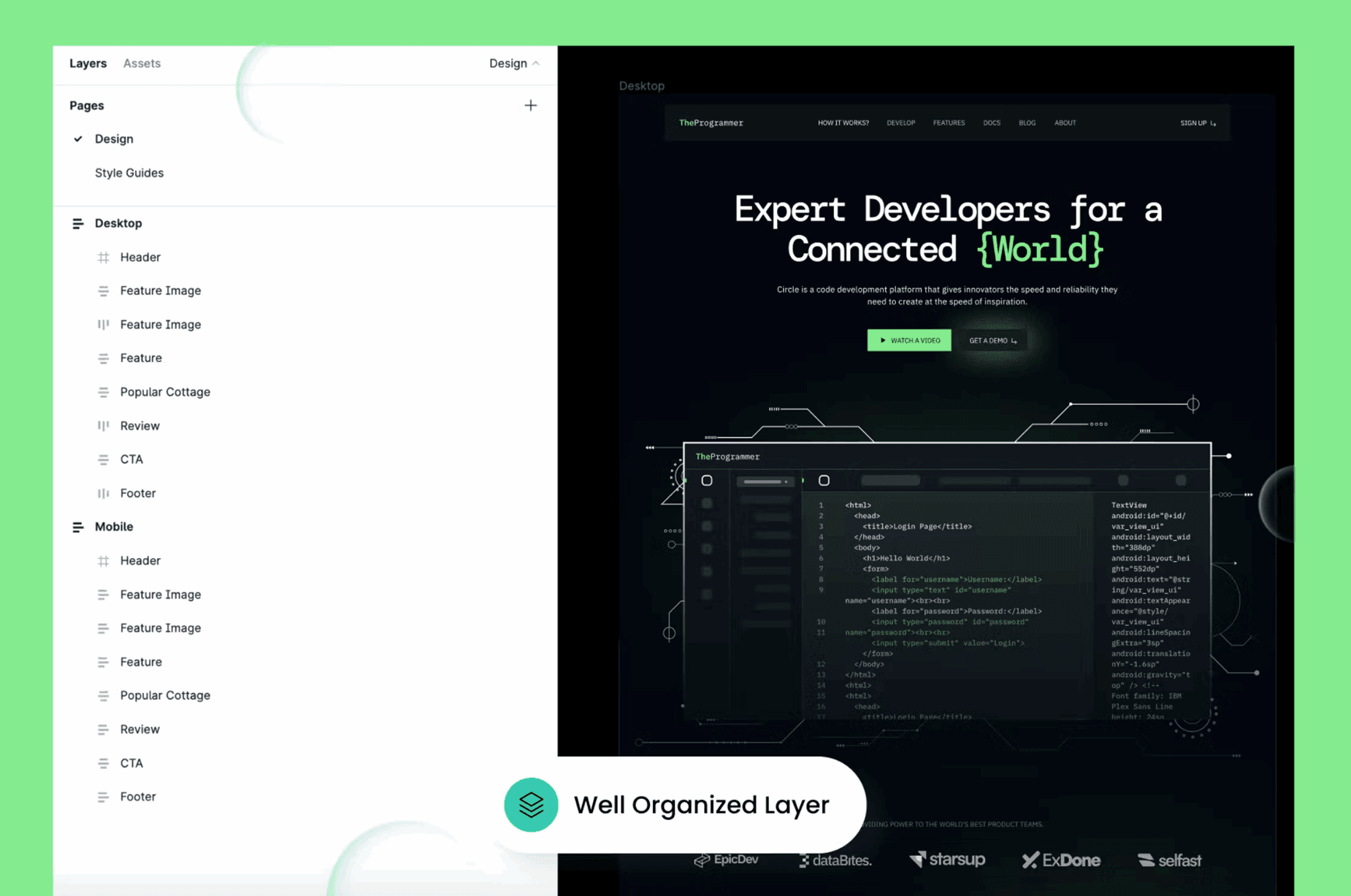 219TheProgrammer - Developer Portfolio Landing Page - whaledesign