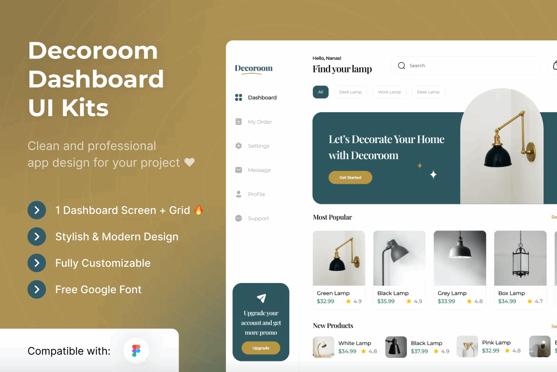 229Decoroom Dashboard UI Kits Template