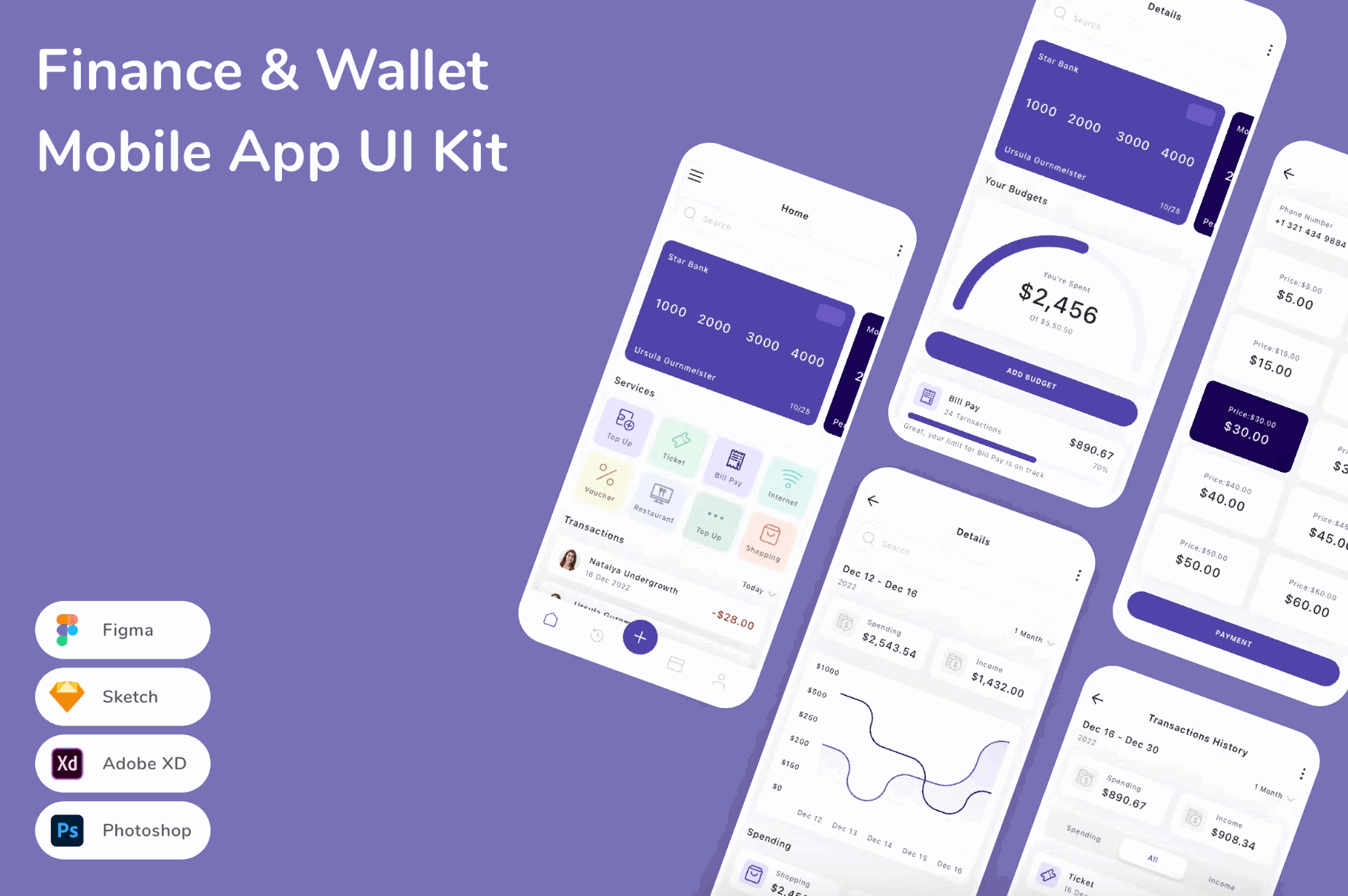 232Finance & Wallet Mobile App UI Kit