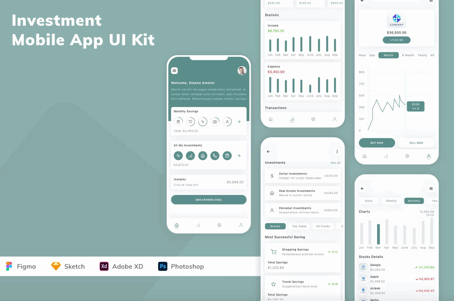 233Investment Mobile App UI Kit