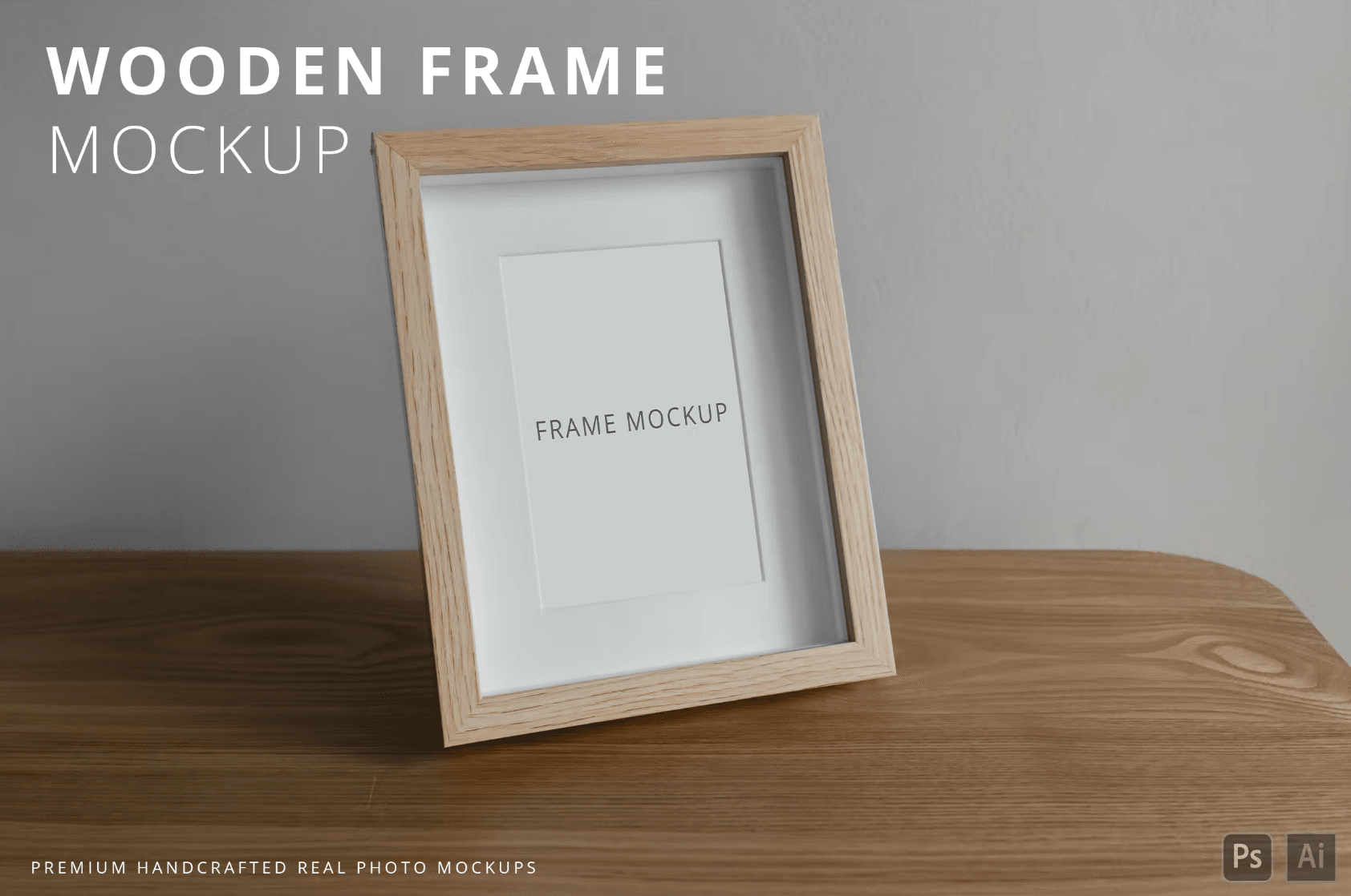 350Picture & Photo Wooden Frame Mockup - whaledesign