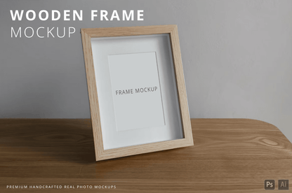 350Picture & Photo Wooden Frame Mockup - whaledesign