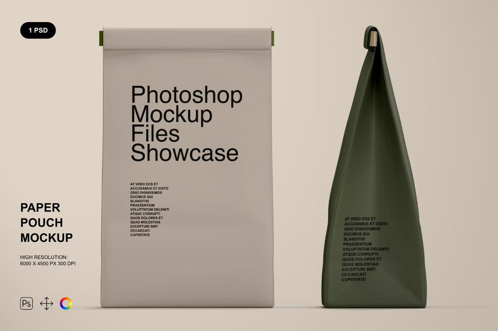 408Paper Pouch Bag Mockup - whaledesign