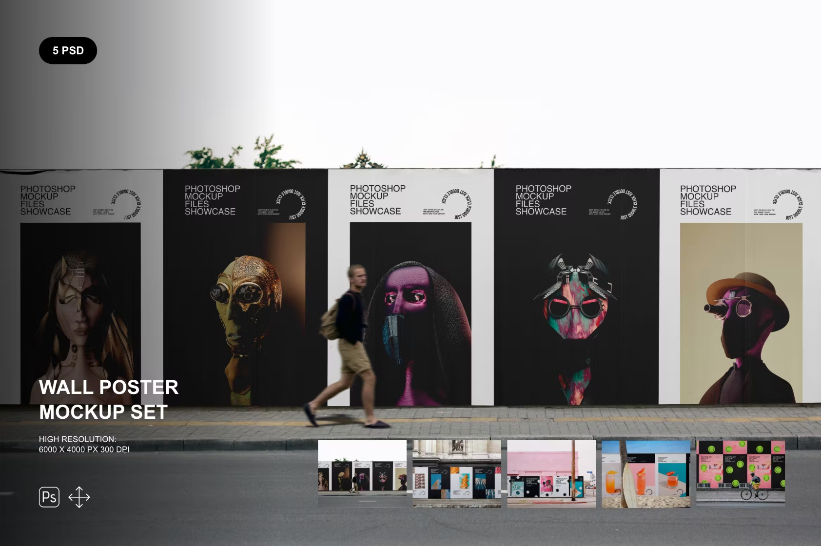 384Wall Poster Mockup Set - whaledesign