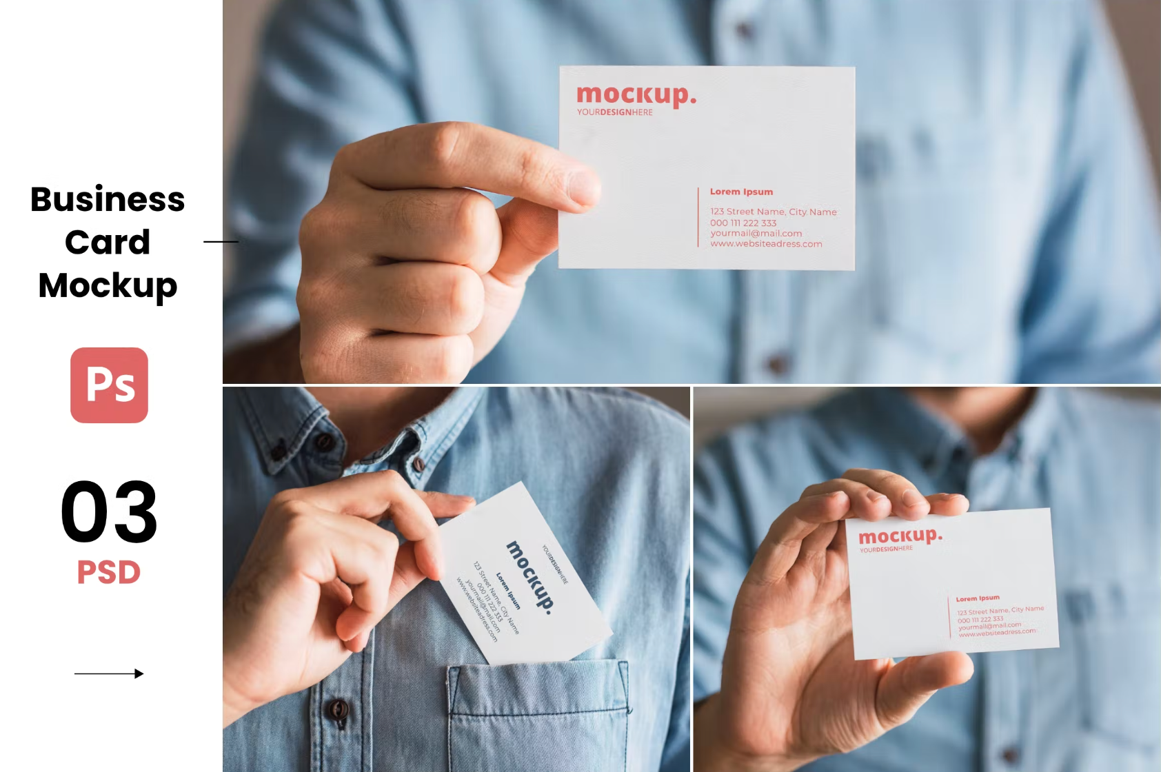 396Photo Based Business Card Mockup - whaledesign