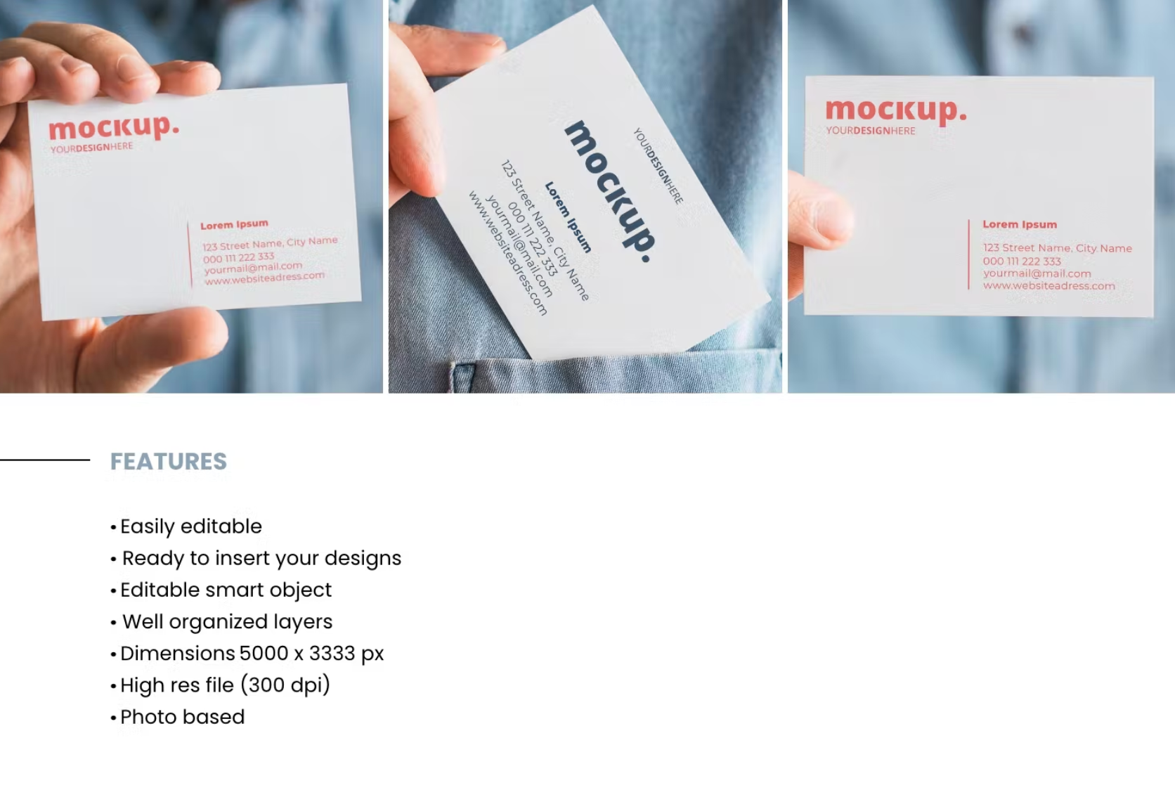 396Photo Based Business Card Mockup - whaledesign