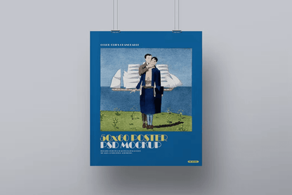 364Poster Mockup - 50 x 60 Hanging Clip - whaledesign