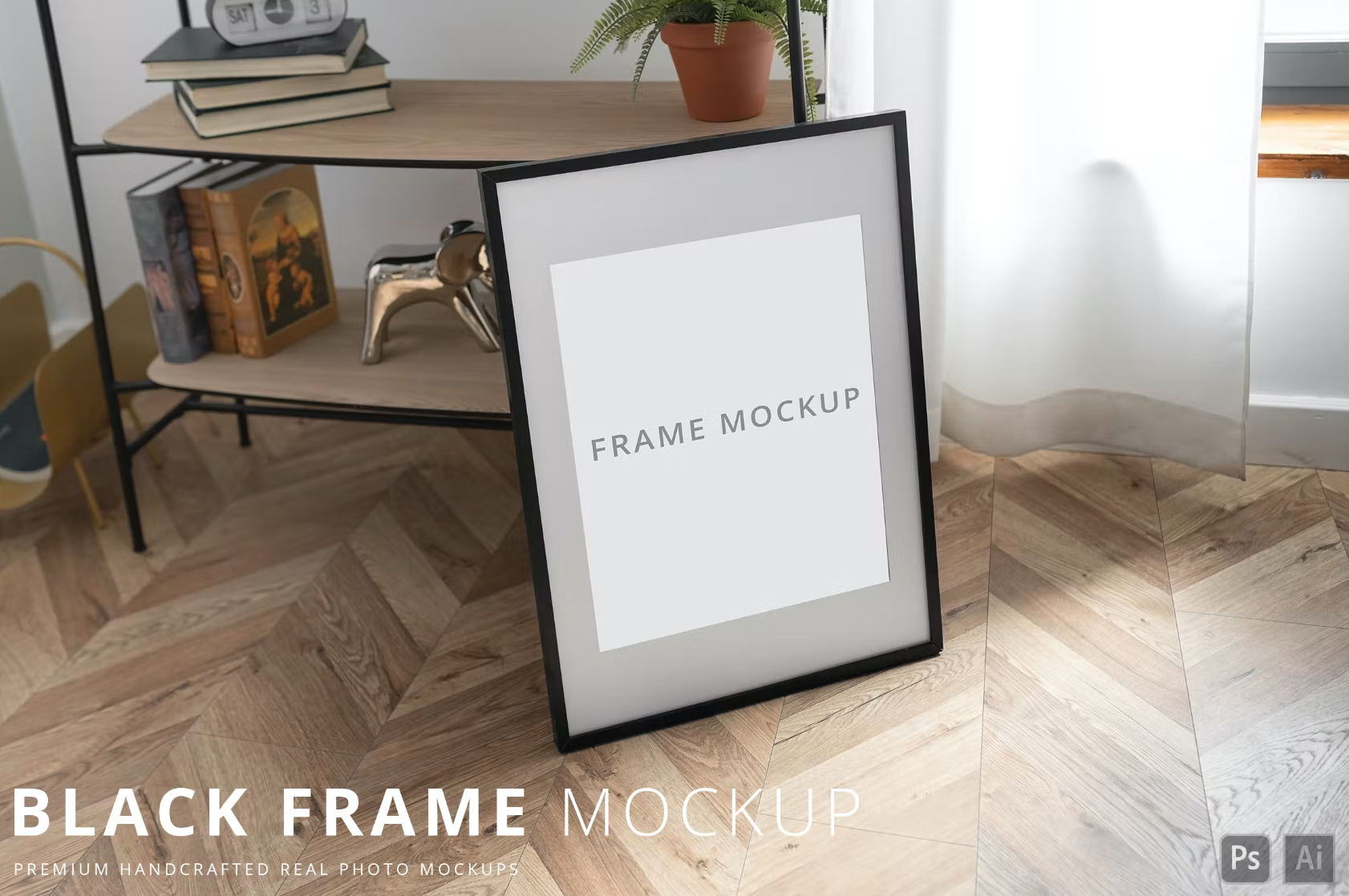 368Picture & Photo Black Frame Mockup Interior - whaledesign