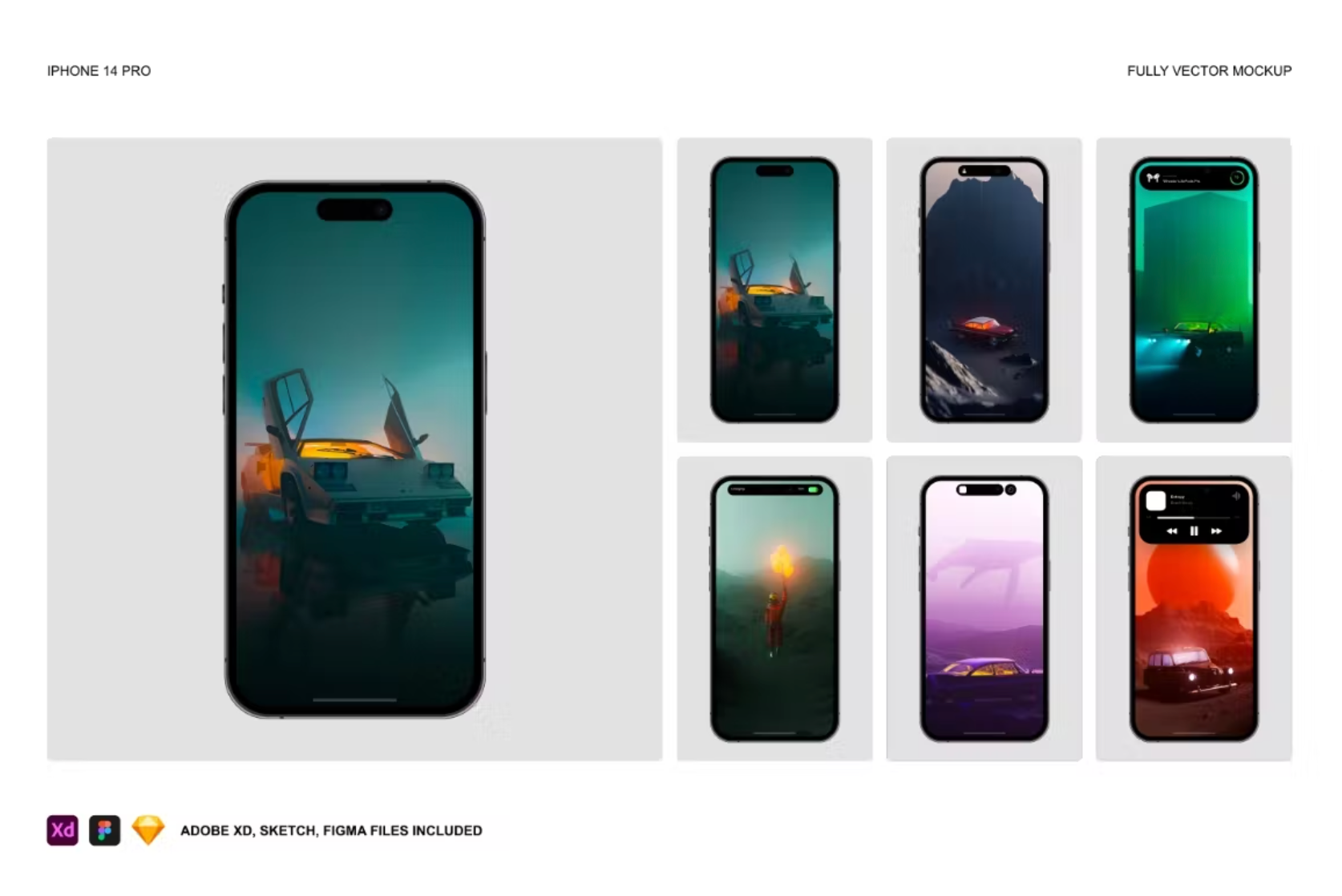 373iPhone 14 Pro Mockup Set - whaledesign