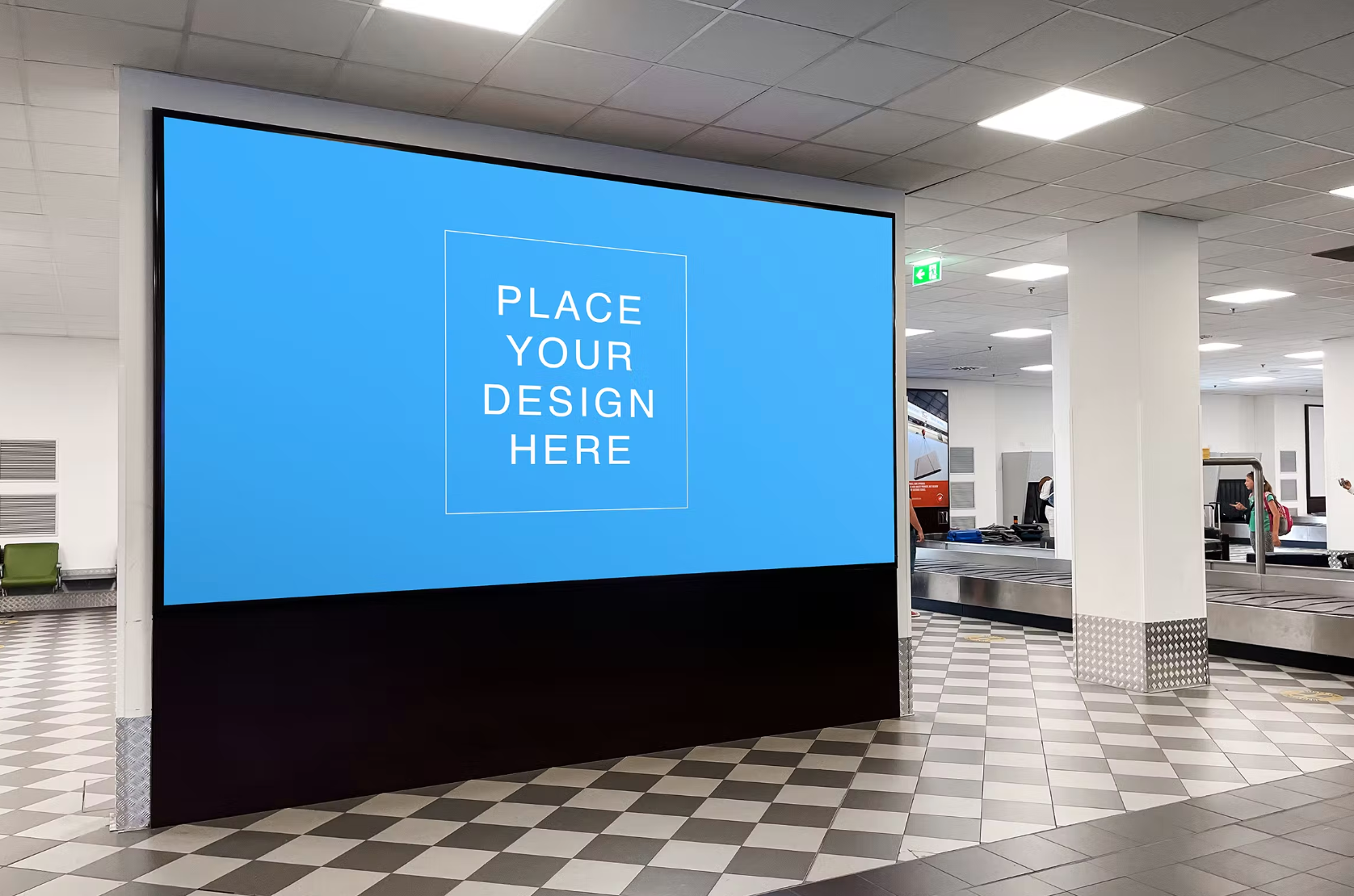 376Airport Baggage Room Screen Mockup - whaledesign