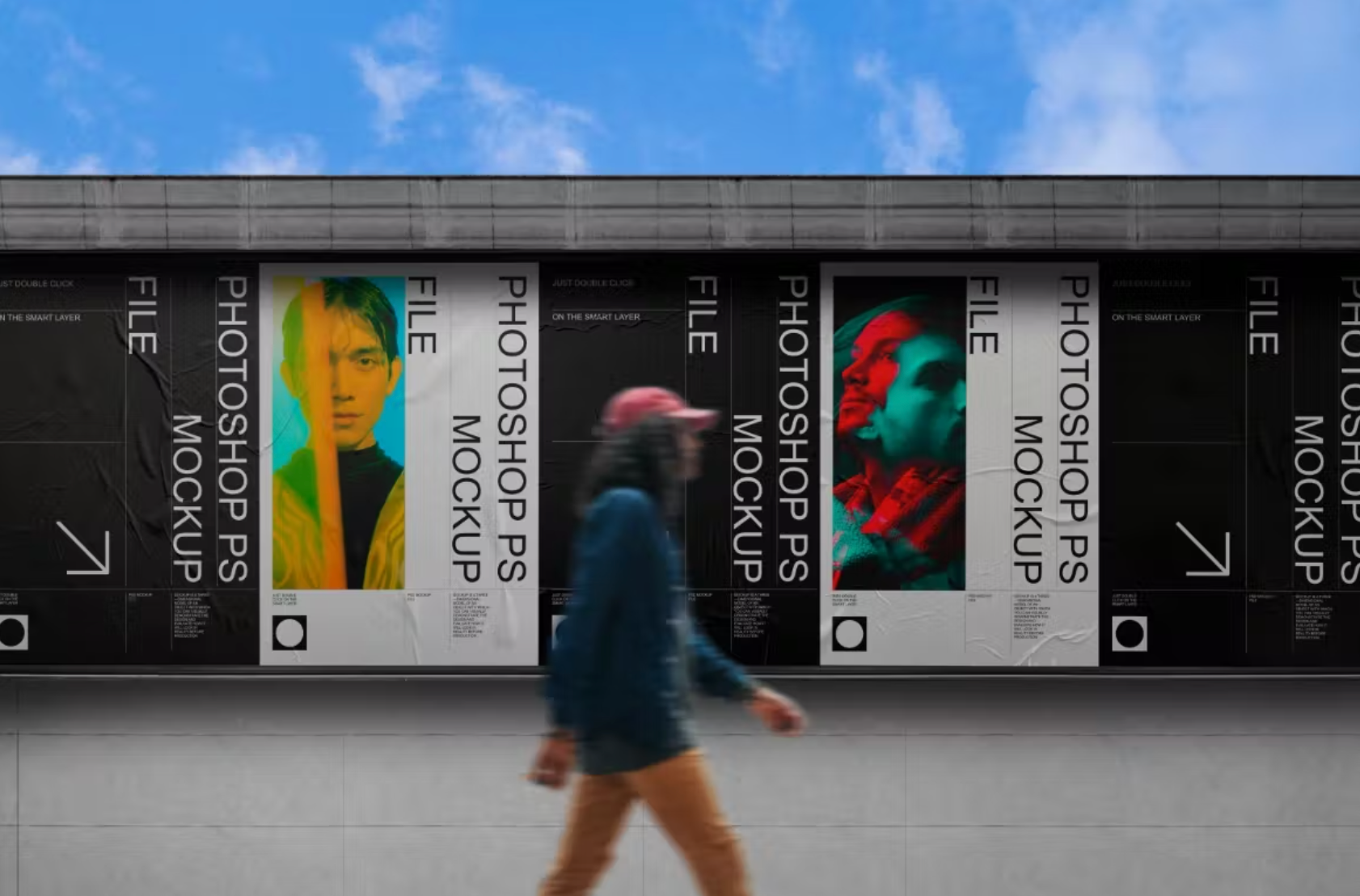 378Posters and Billboard Mockup Set - whaledesign