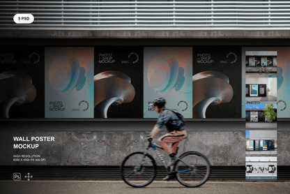 380Wall Poster Mockup Set - whaledesign