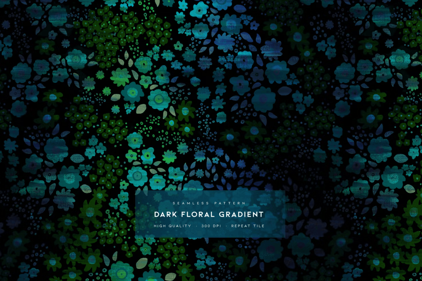 433Dark Floral Gradient - whaledesign