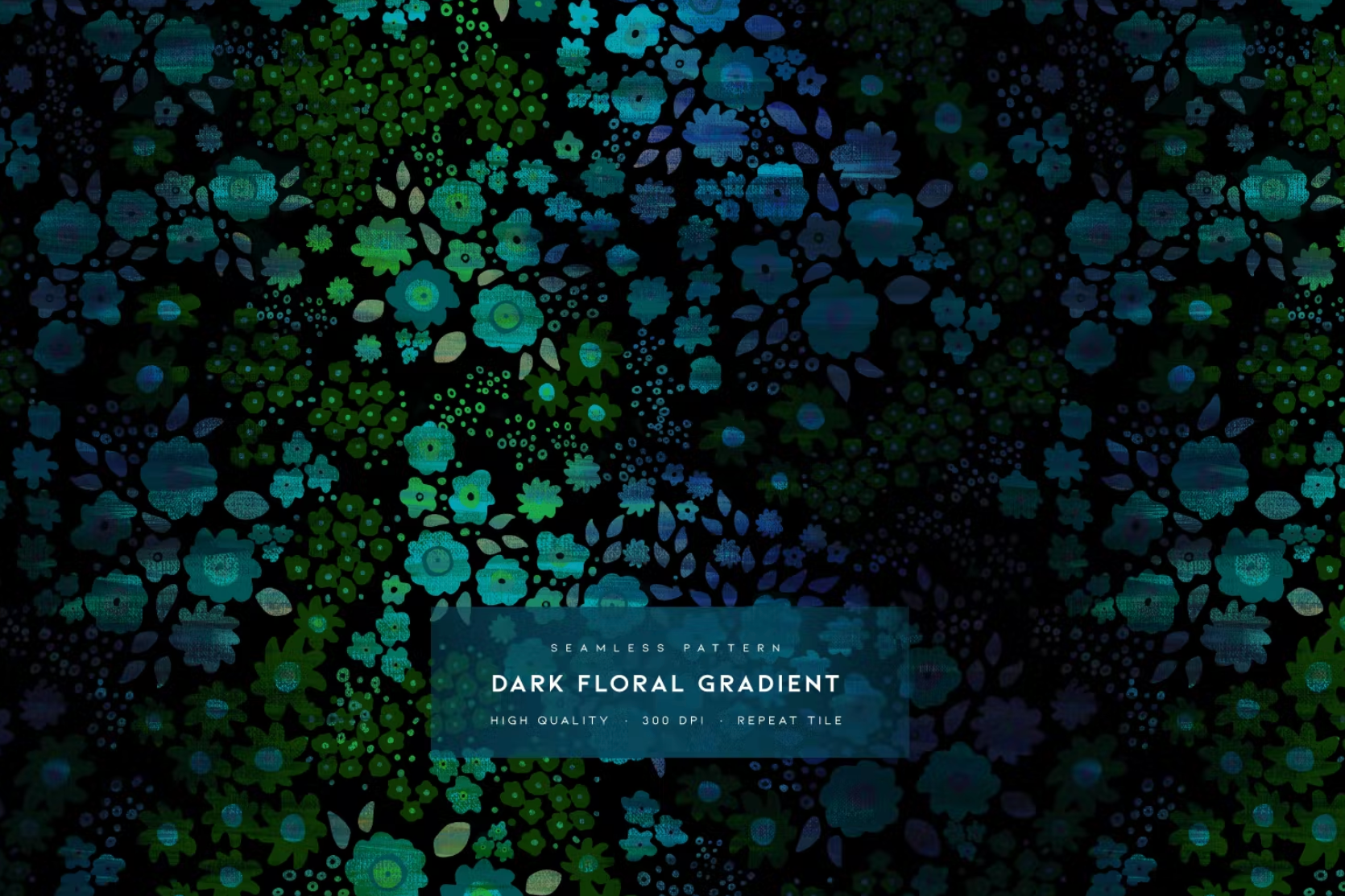 433Dark Floral Gradient - whaledesign