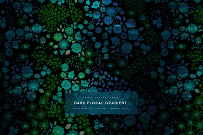 433Dark Floral Gradient - whaledesign