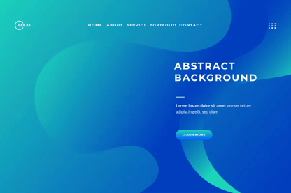 439Blue Abstract fluid wave - whaledesign