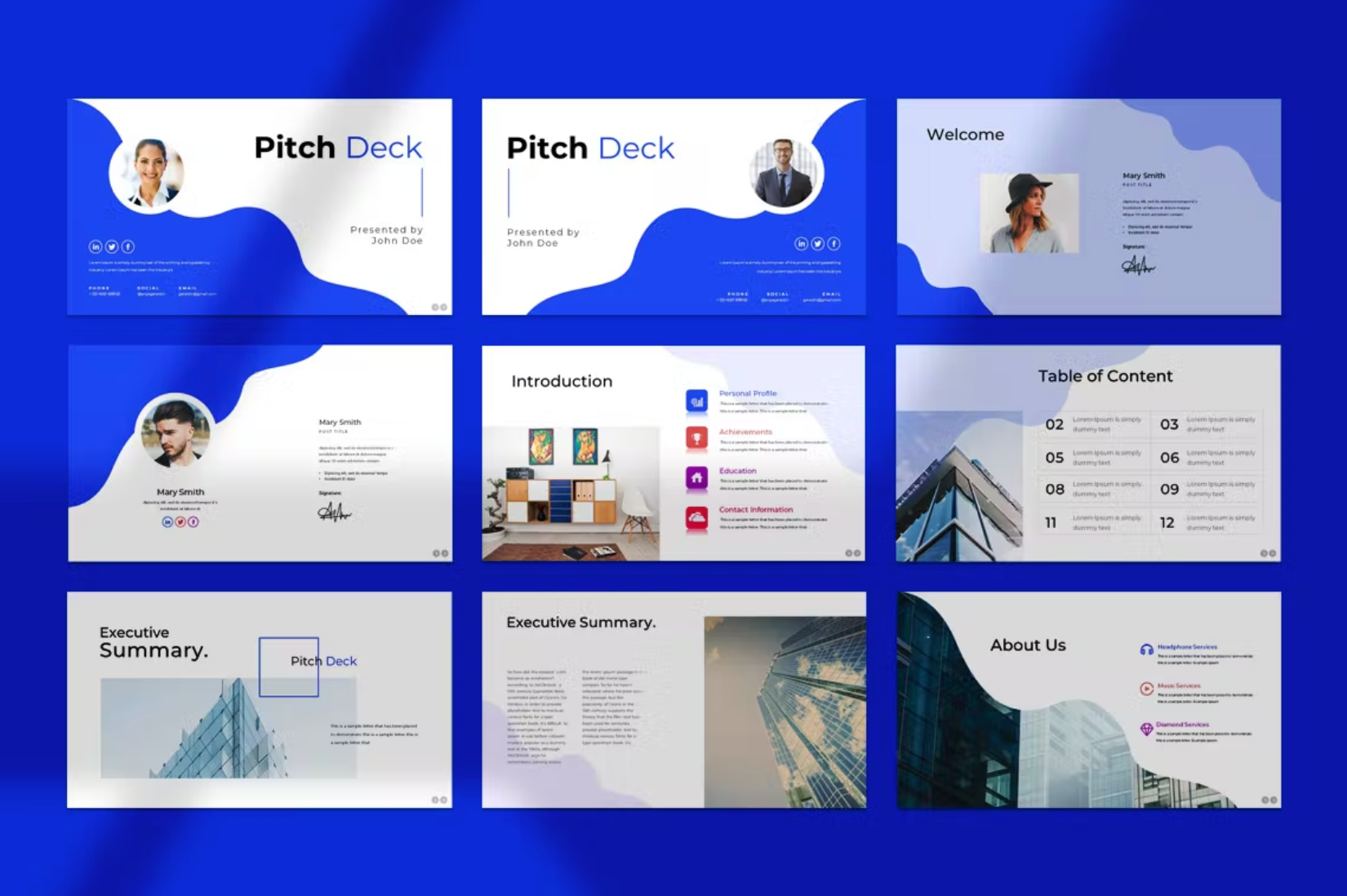 471Pitch Deck PowerPoint Template - whaledesign