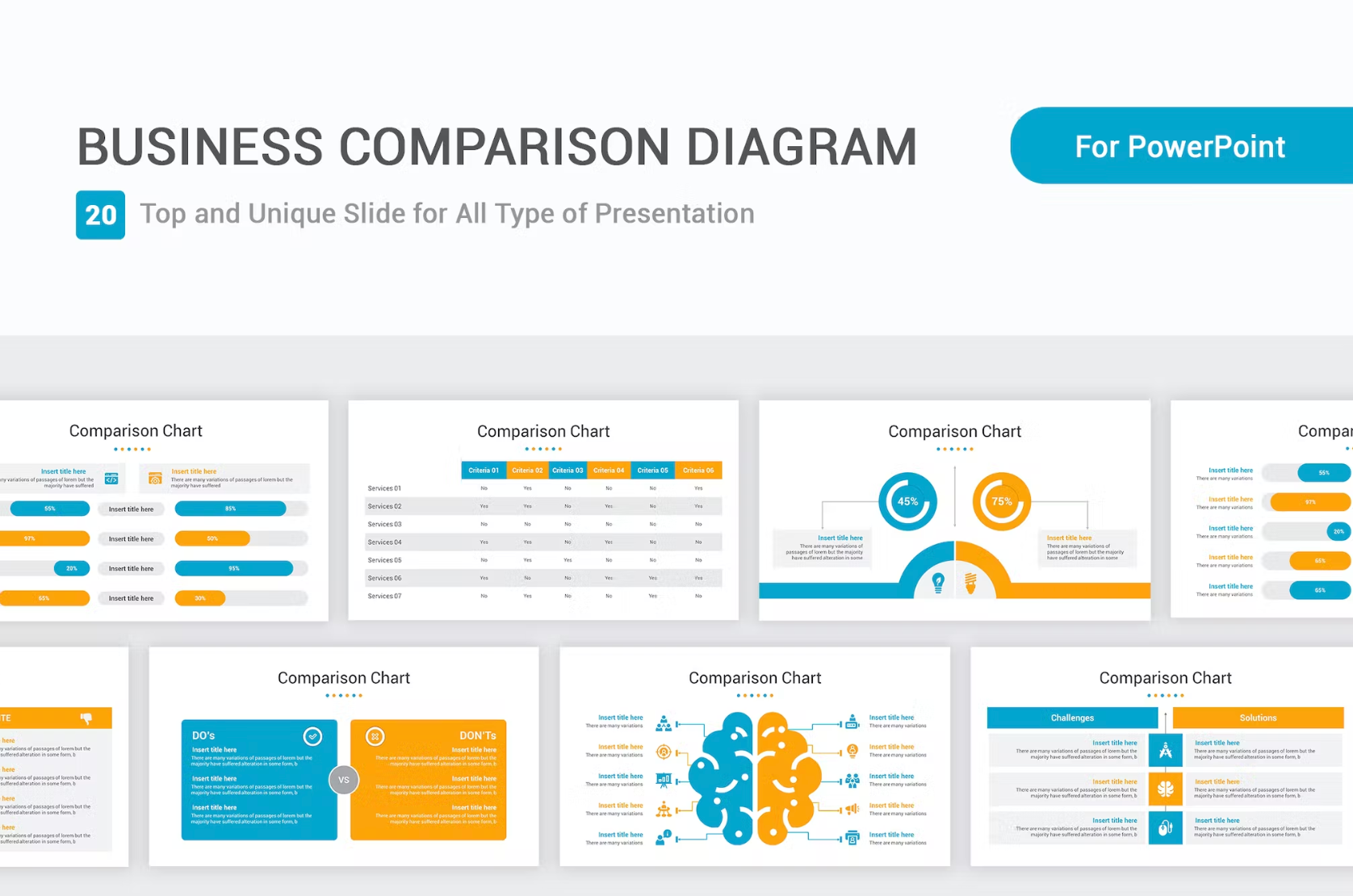 473Business Comparison diagram PowerPoint Template - whaledesign