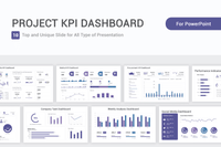 479Project KPI Dashboard Model PowerPoint Template - whaledesign