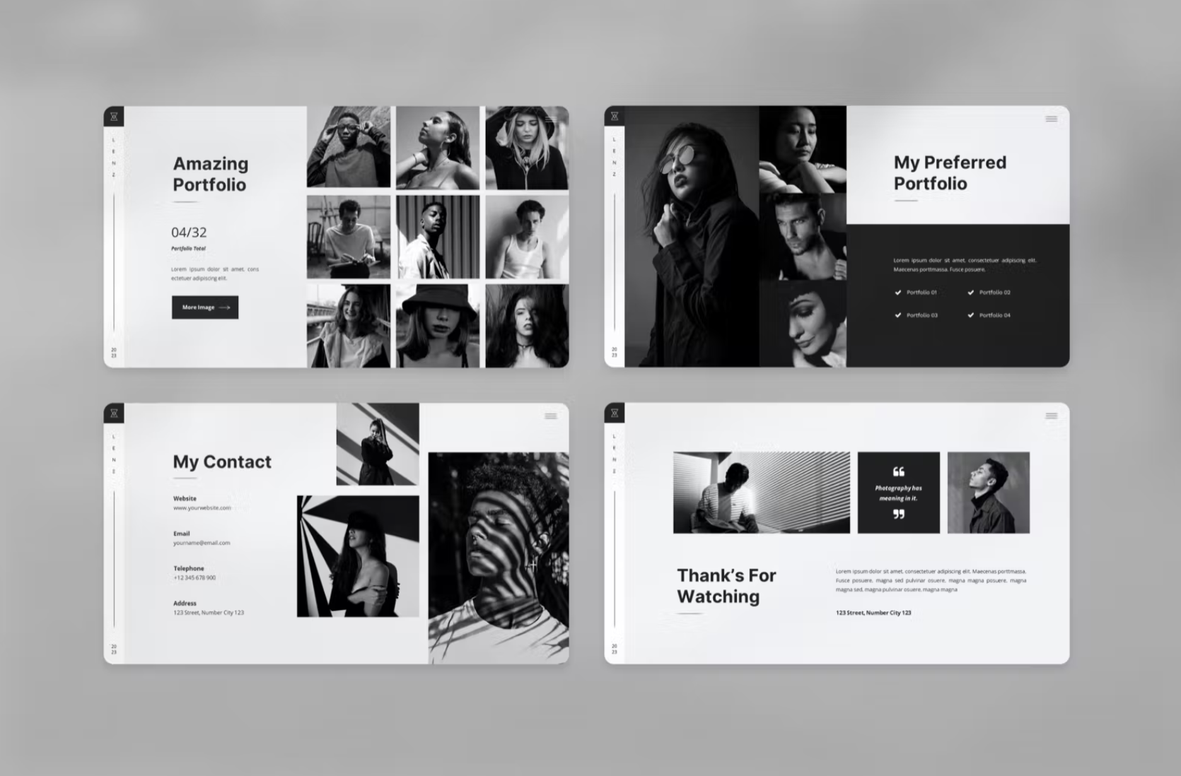 482Photography Portfolio Powerpoint Template - whaledesign