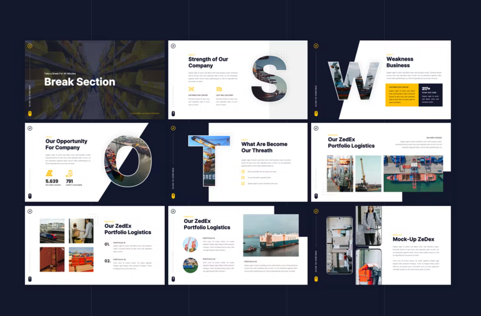 485Logistics & Delivery PowerPoint Template - whaledesign