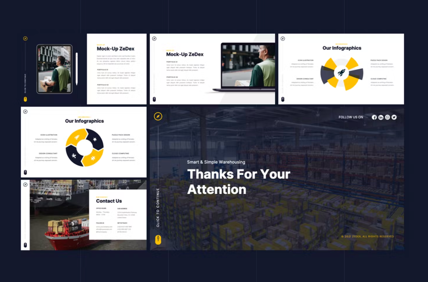 485Logistics & Delivery PowerPoint Template - whaledesign