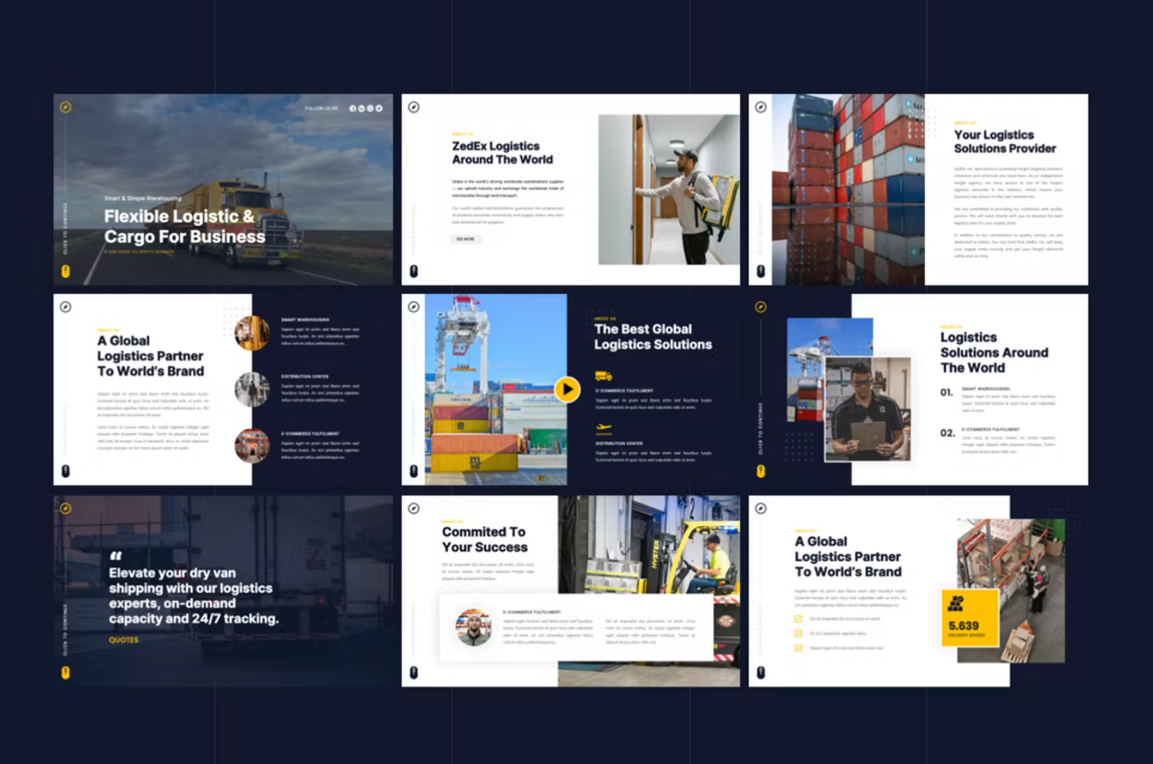 485Logistics & Delivery PowerPoint Template - whaledesign