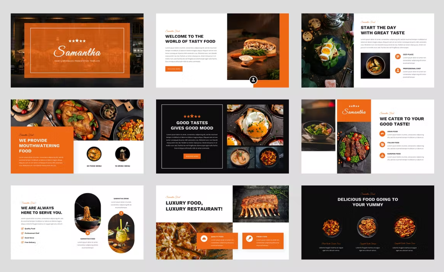 486Food & Beverages Powerpoint Template - whaledesign