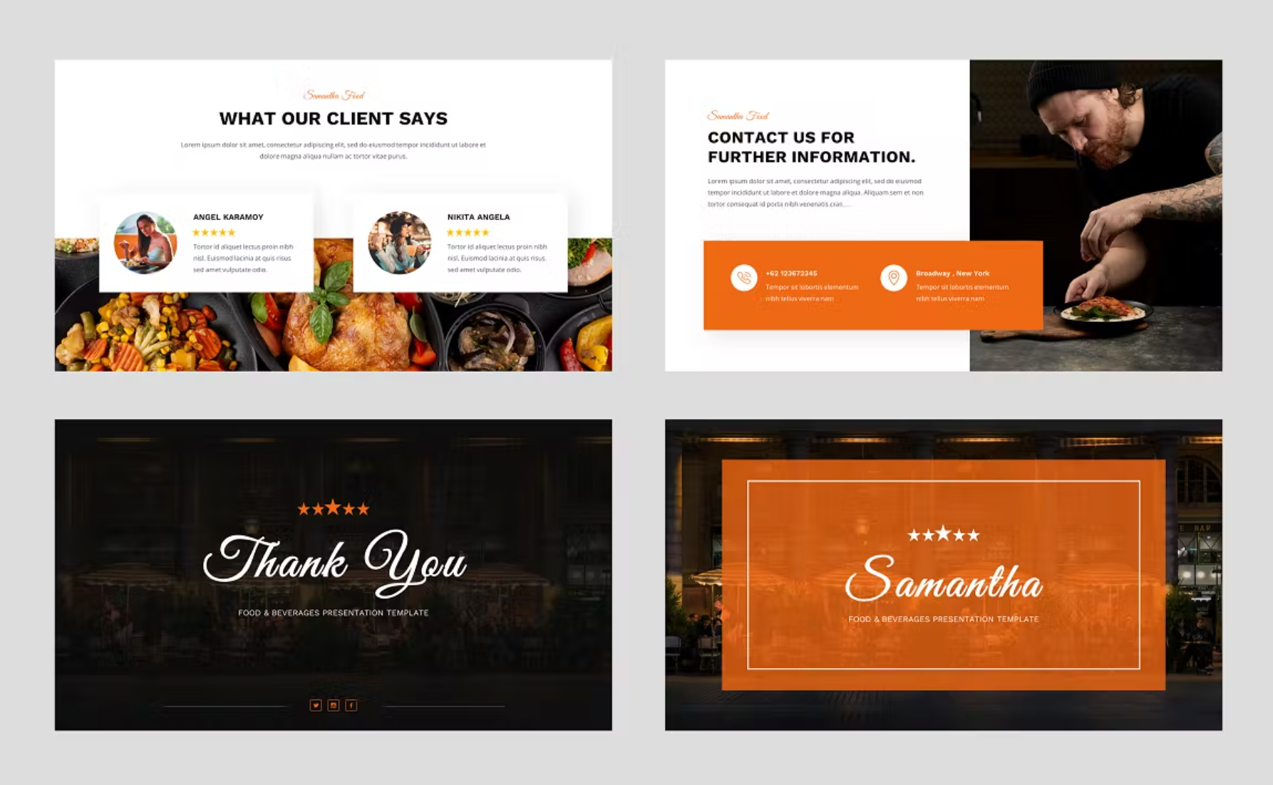 486Food & Beverages Powerpoint Template - whaledesign