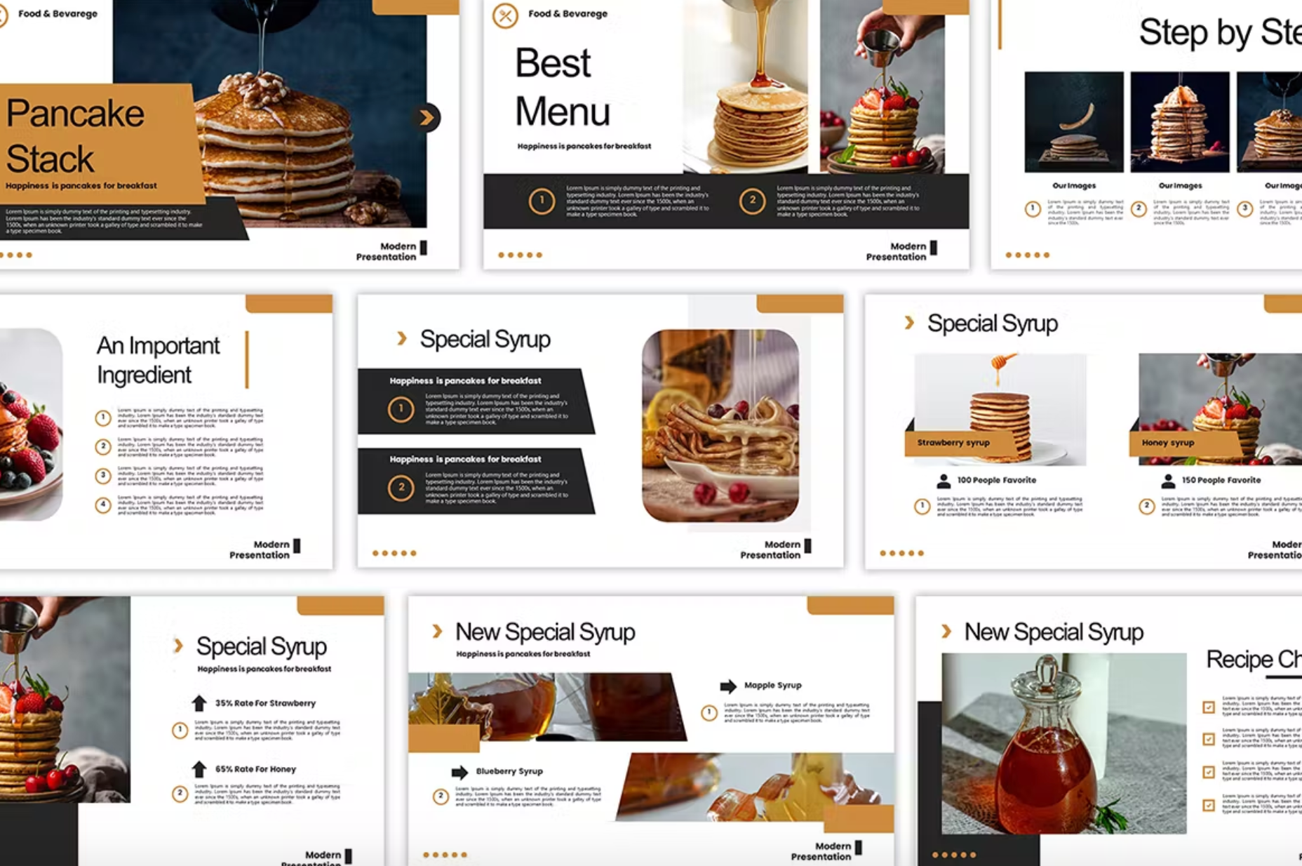 456Pancake Stack - Powepoint template - whaledesign