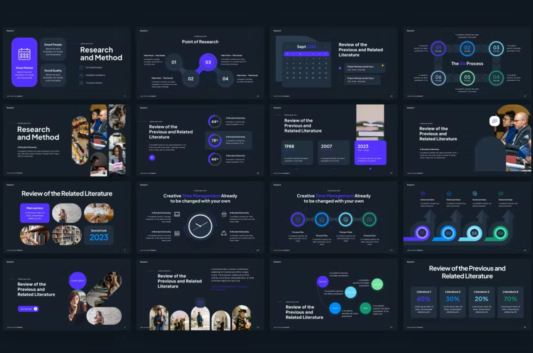 461Research Thesis Professional PowerPoint Template - whaledesign