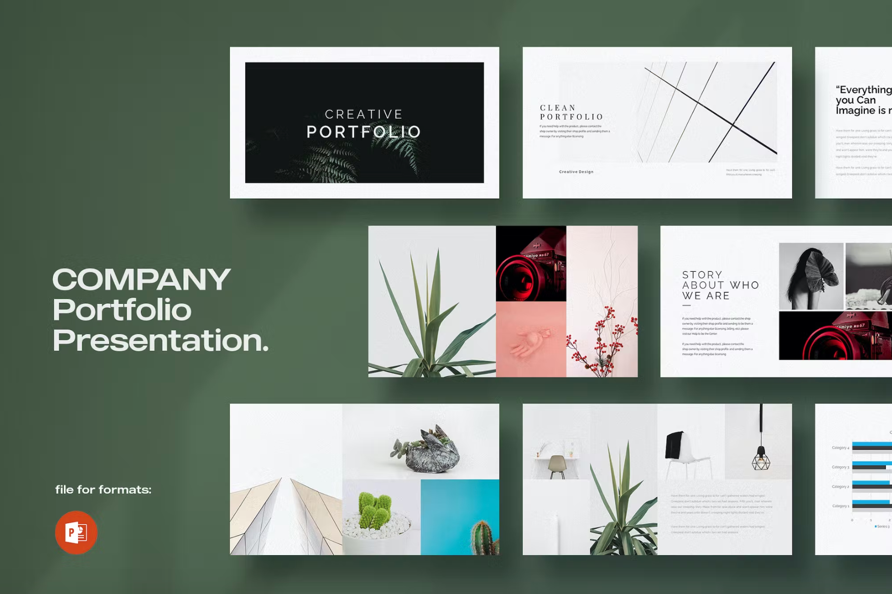 462Minimal Portfolio Presentation Template - whaledesign