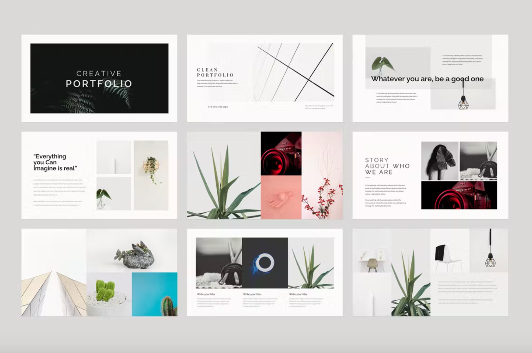 462Minimal Portfolio Presentation Template - whaledesign